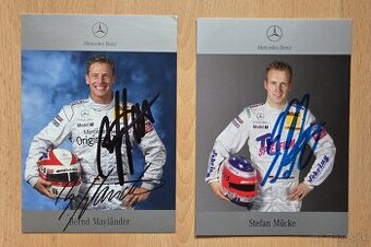 Bernd Mayländer a Stefan Mücke Mercedes DTM autogram