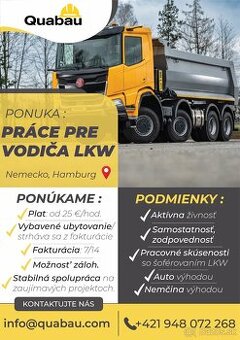 Ponuka práce Nemecko-Šofér LKW