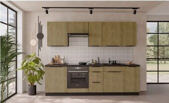 Moderná nová kuchynská linka so spotrebičmi