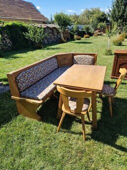 Rohová lavica, jedálenský set