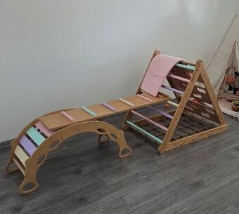 Detská zostava - triangel, doska, hojdačka a vankúš