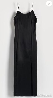 Čierne saténové šaty
