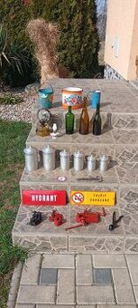 Fľaše, dózy, zveráky, smalt...