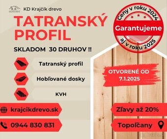 Tatranský profil za super ceny