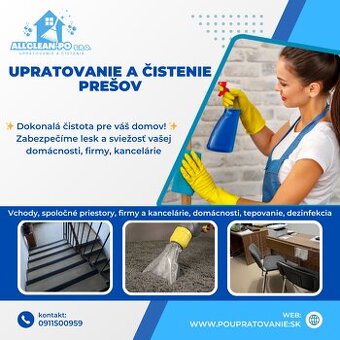 Hľadáme upratovačku