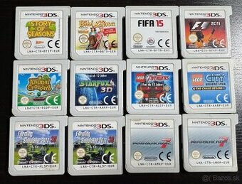 Predam Hry na Nintendo 3DS cena za 12 hier 50 euro