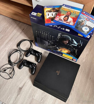 Playstation 4 PRO 1TB, 2x Dualshock a 3 hry