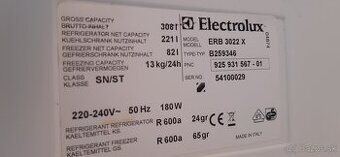 Chladnicka s mraznickou Elektrolux