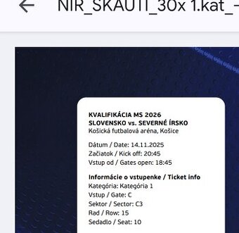 Slovensko vs severné Írsko C3