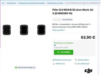 DJI Mavic Air 2 sada ND filtrov (ND 16/64/256)