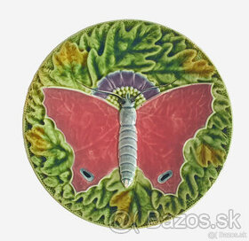 Secesný kameninový tanierik - Motýl #2 - 1