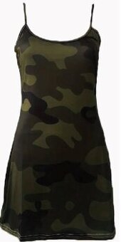 Army maskáčové zelené minišaty/tunika, v. M/L/XL