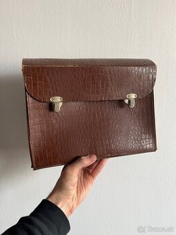 Aktovka / taška z pravej kože I retro I vintage