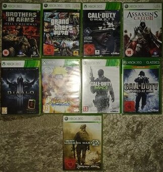 🎮 Xbox 360 hry – CoD, GTA, Diablo, Naruto, AC


