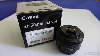 Canon EF 50mm f/1.8 STM – ako nový, originál balenie