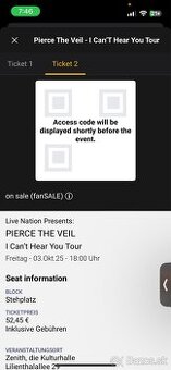 Pierce the veil tickets/listky