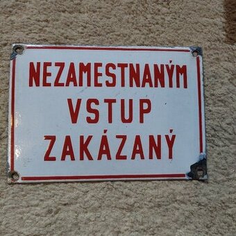 Smaltovaná tabuľa, cedula