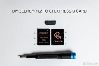 DIY M.2 na CFEXPRESS B adaptér ZELMEM, 1/2TB nápis