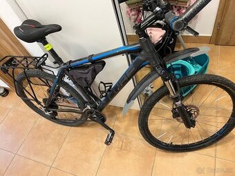 Bycikel horský CUBE acid unisex modry 30 prevodov odpružený