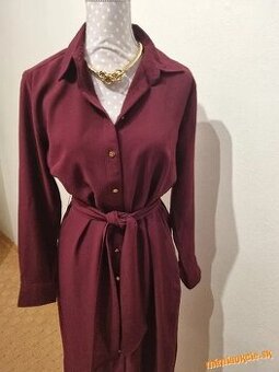 nové bordové košeľové šaty Ralph Lauren   M