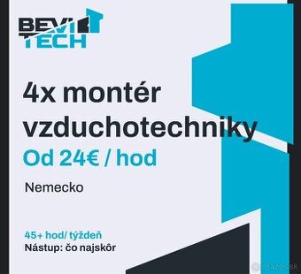 4x montér vzduchotechniky