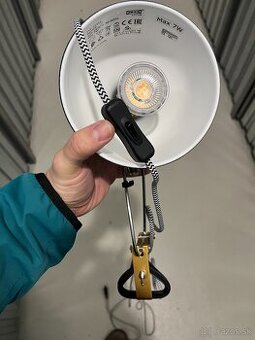 RANARP čierna bodová lampa nástenná/so svorkou