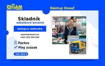 Skladník / Zástupca vedúceho