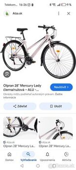 Dámsky bicykel olpran Mercury lady 28