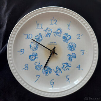 Predám staré porcelánové hodiny Prim ELECTRONIC