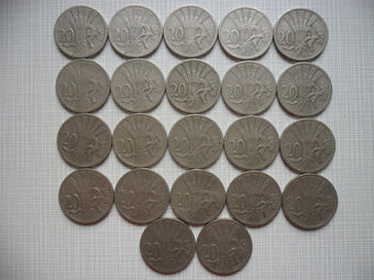 1. ČSR - 20 halierov, 25 halierov