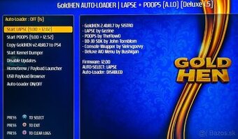 PS4 Disk ( Jailbreak ) GoldHEN  ( 9.00 - 12.52 )