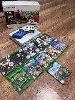 Predám Xbox One S – 1 TB + 2 ovládače + 11 hier (kompletná s