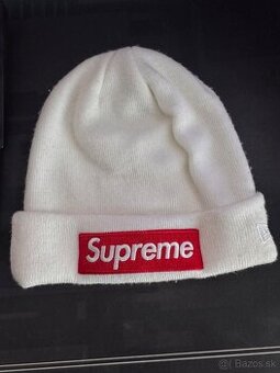 Supreme Beanie FW21 Biela / white