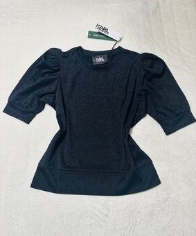 Lurexový čierny top zn. Karl Lagerfeld originál