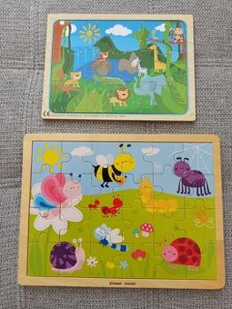 Drevené puzzle a papierové puzzle