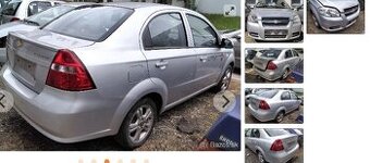 Chevrolet Aveo 1.4 2009 predám KAPOTA, NÁRAZNÍK, SVETLO, MOT