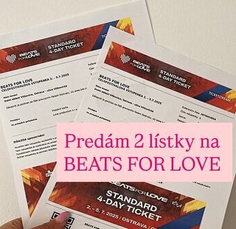 2x Vstupenky na Beats for Love