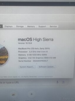 MacBook pro 13 early 2011 2,3ghz i5 8gb ram