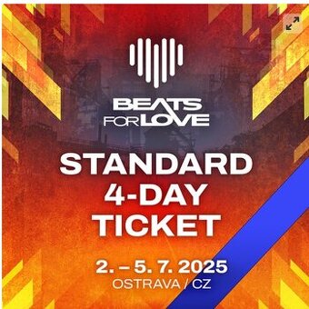 Predám 4dňovu vstupenku na festival beats for love