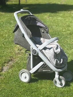 Kočík Greentom Charcoal + shopper taška +fusák Lodger Bunker