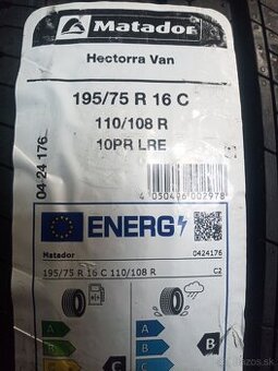 195/75 R16 C nové letné Matador.