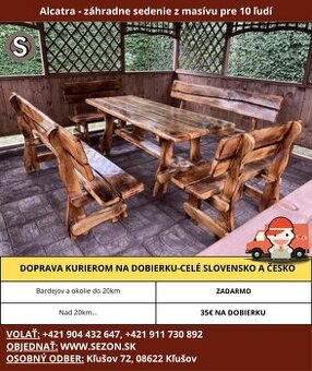 MASIVNY NÁBYTOK❗Masivne zahradne sedenie, sedenie do altánku