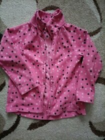 Ružový svetrík na zips, dievčatý, 5-6 rokov