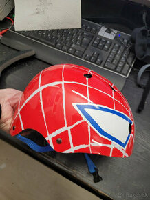 Prilba Spiderman s vložkou na bicykel/odrážadlo (nová)