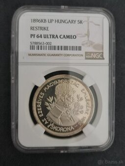 5 koruna 1896KB UP - PF 64 ULTRA CAMEO