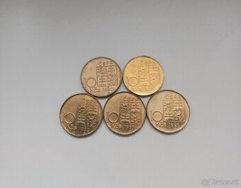 Predám komplet mince 10 kčs 1990 -1993 , ČSFR