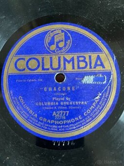 Šelaková gramafónová platňa COLUMBIA