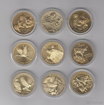 5- Euro mince, sada