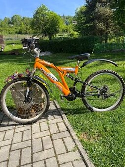 Detský celoodpružený bicykel