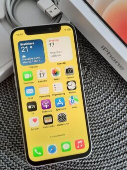 Apple IPhone 12 mini 128GB Biely. ✅️Top Stav ✅️